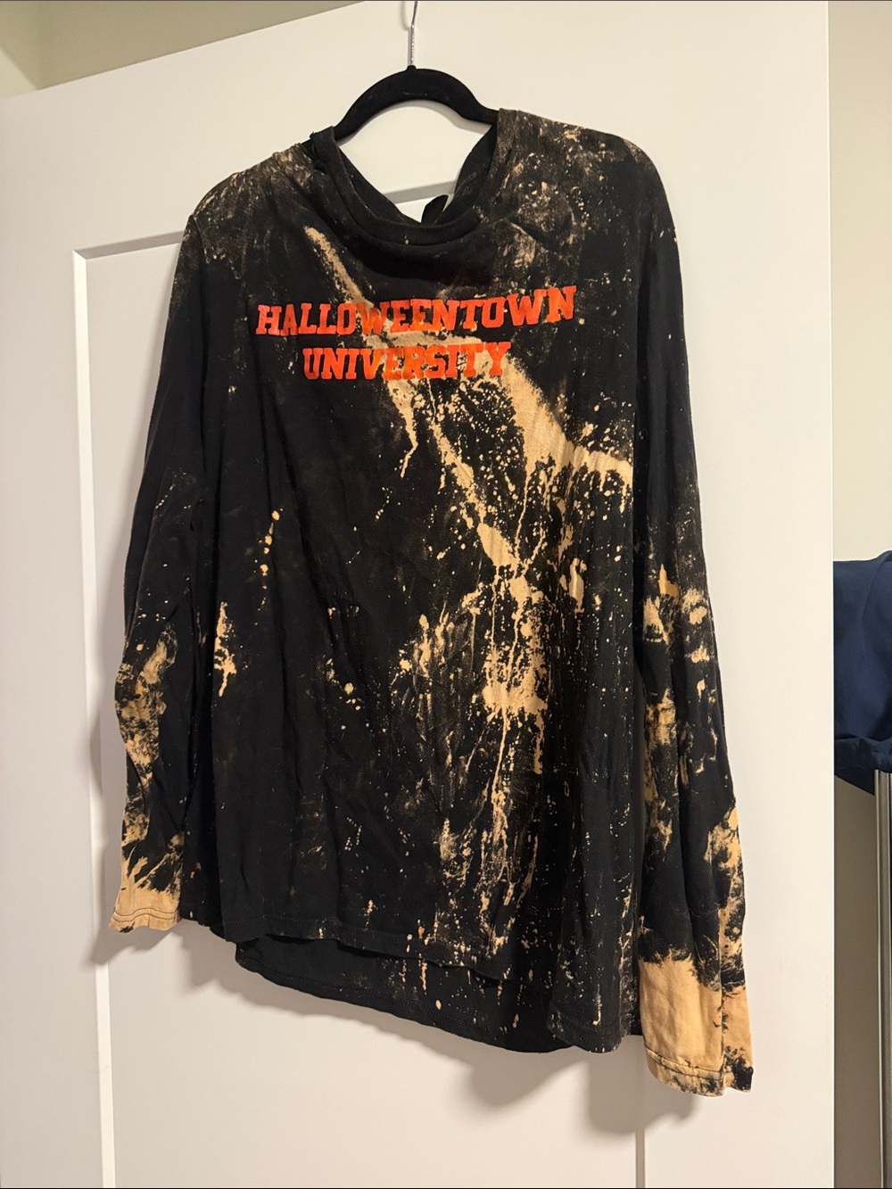 Halloween town university tie dye long sleeve top